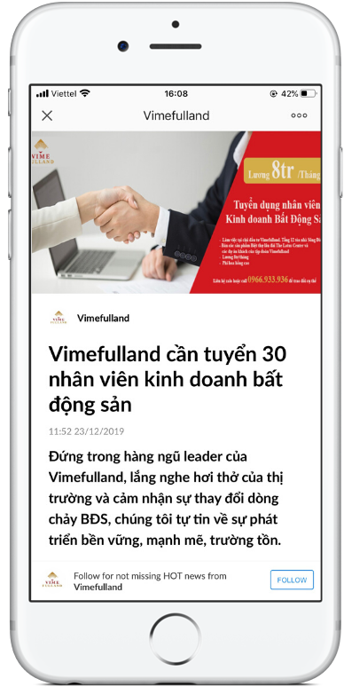 quảng cáo bài viết.