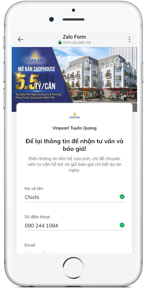 quảng cáo form