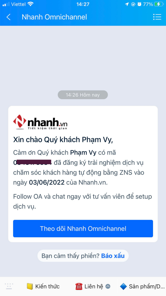 ZNS dạng text ZNS dạng text