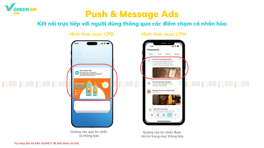 hình thức quảng cáo trên hệ sinh thái Green SM 07